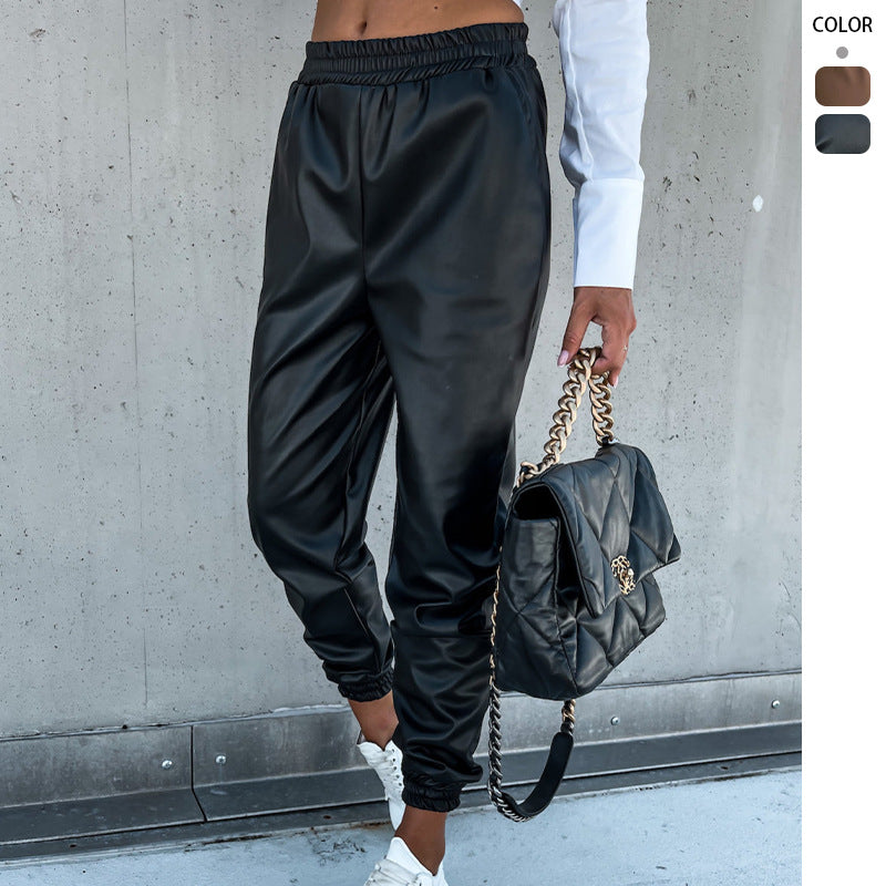 Kvinnors bekväma joggingsbyxor i sportig stil med elastisk midja och fickor Mirla-Eva Jonsson