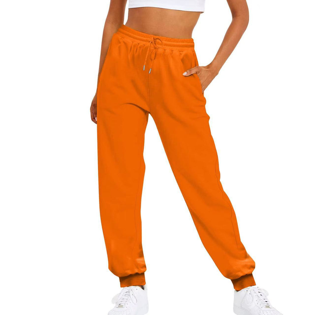 Kvinnors bekväma joggingsbyxor med elastisk midja och sidofickor Mirla-Eva Jonsson