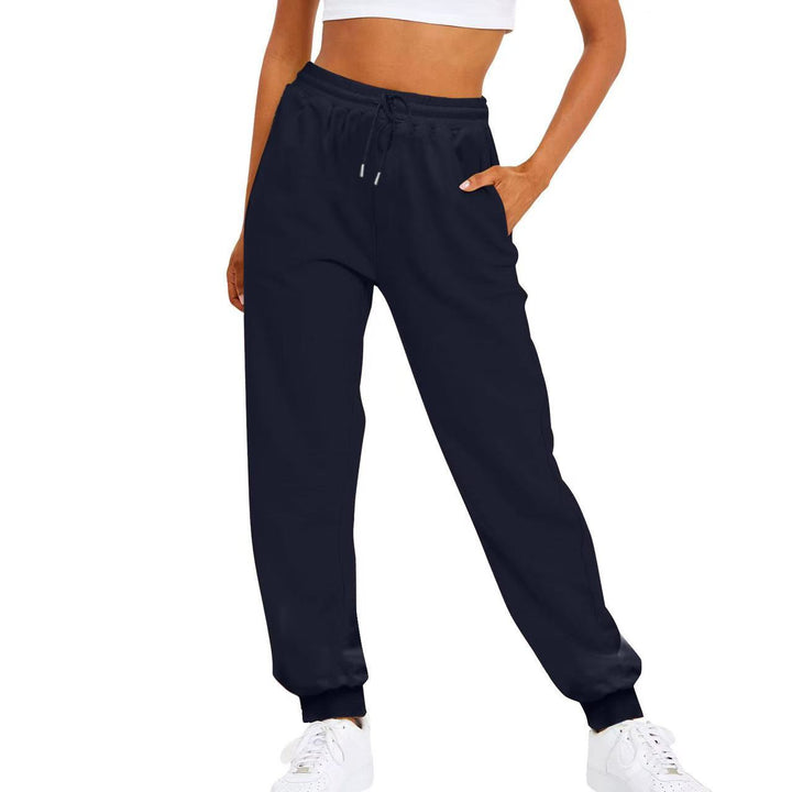 Kvinnors bekväma joggingsbyxor med elastisk midja och sidofickor Mirla-Eva Jonsson