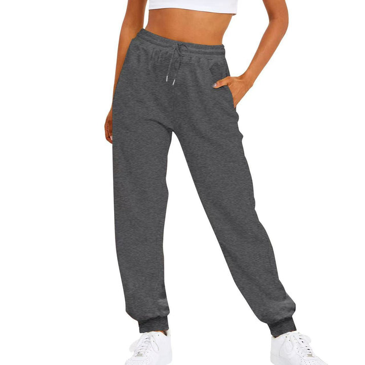 Kvinnors bekväma joggingsbyxor med elastisk midja och sidofickor Mirla-Eva Jonsson