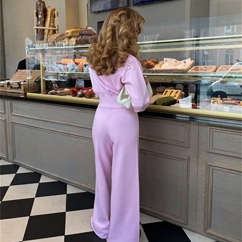 Kvinnors bekväma jumpsuit med vida ben och huva Mirla-Eva Jonsson