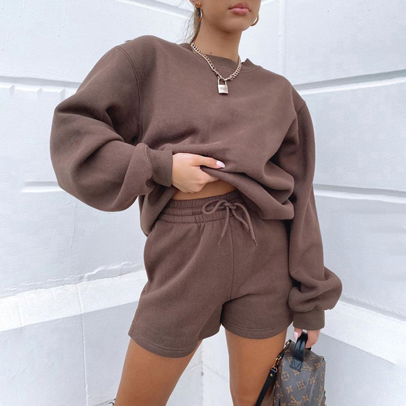 Kvinnors bekväma och stiliga sweatshirt shorts set Eva Jonsson-Eva Jonsson