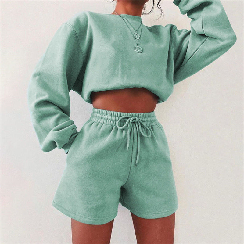 Kvinnors bekväma och stiliga sweatshirt shorts set Eva Jonsson-Eva Jonsson