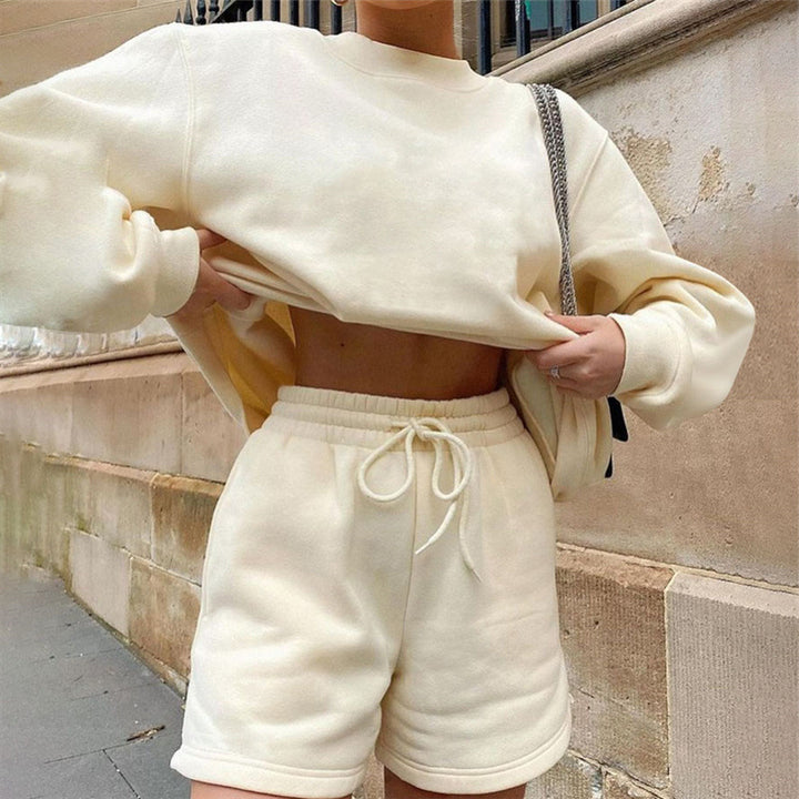 Kvinnors bekväma och stiliga sweatshirt shorts set Eva Jonsson-Eva Jonsson