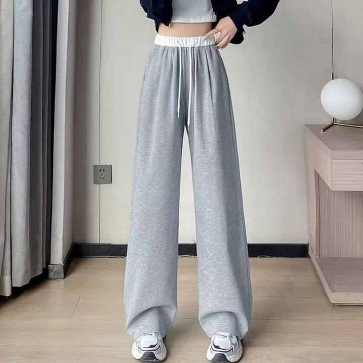 Kvinnors bekväma och stiliga vid byxor med elastisk midja och dragsko Mirla-Eva Jonsson