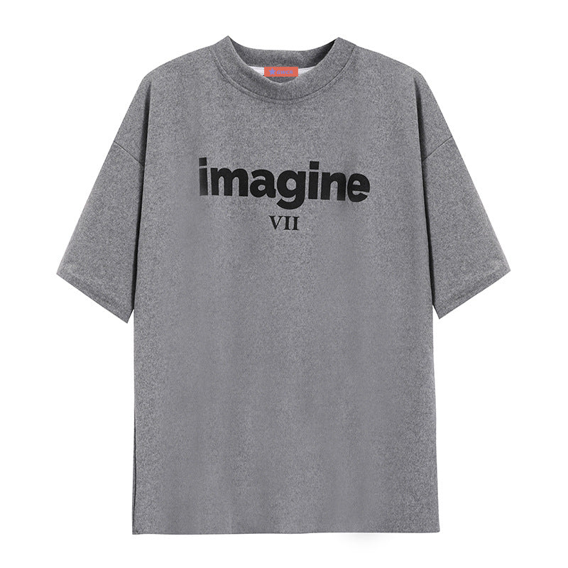 Kvinnors bekväma oversized T-shirt med kreativtryck och avslappnad skärning-Eva Jonsson