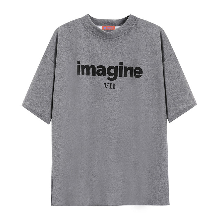 Kvinnors bekväma oversized T-shirt med kreativtryck och avslappnad skärning-Eva Jonsson