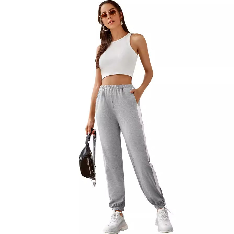 Kvinnors bekväma sweatpants med sidosträck och elastisk midja Mirla-Eva Jonsson