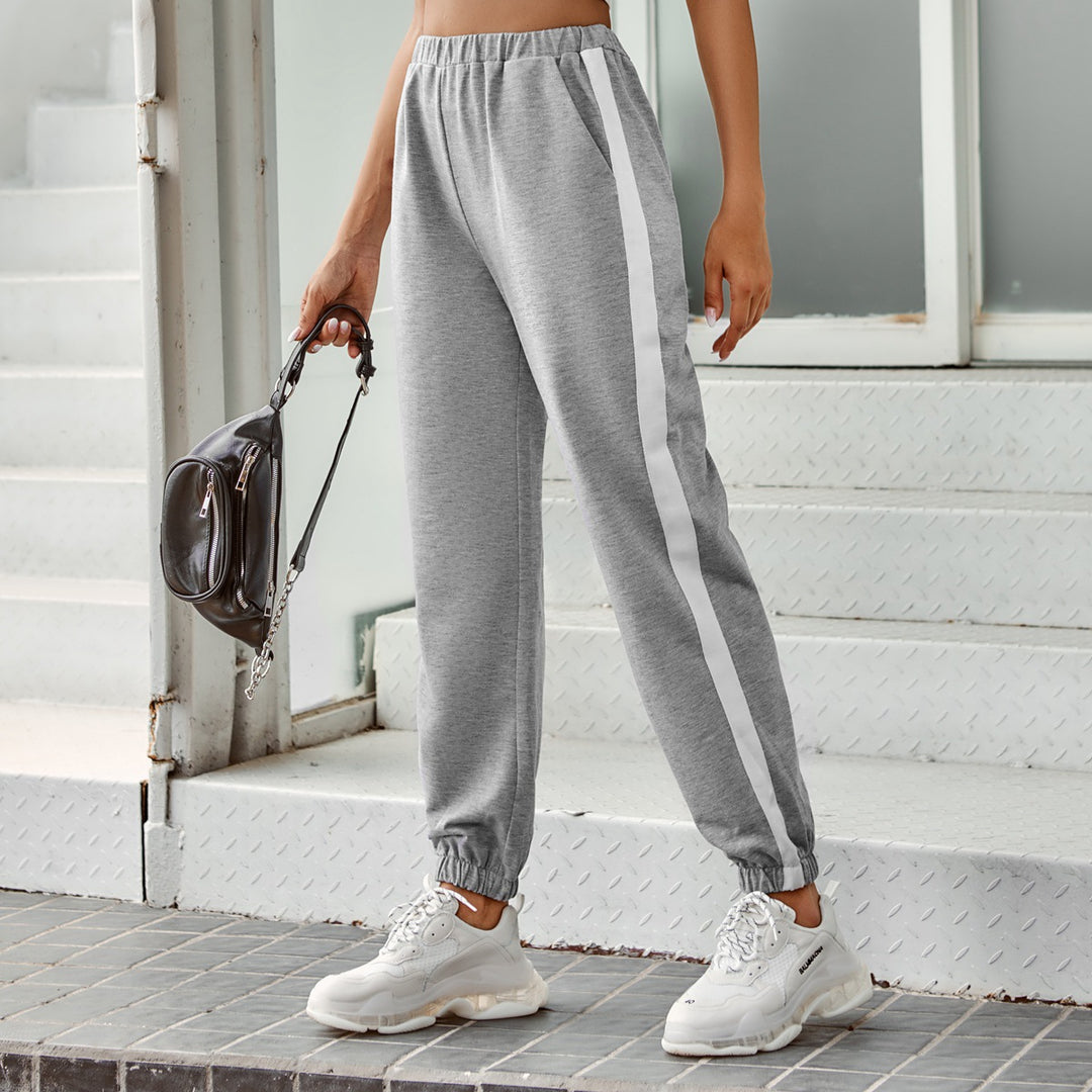 Kvinnors bekväma sweatpants med sidosträck och elastisk midja Mirla-Eva Jonsson