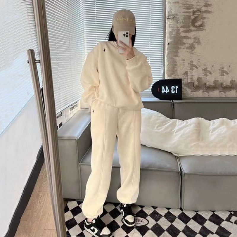 Kvinnors bekväma sweatshirt med praktiska fickor och elastisk midja Mirla-Eva Jonsson