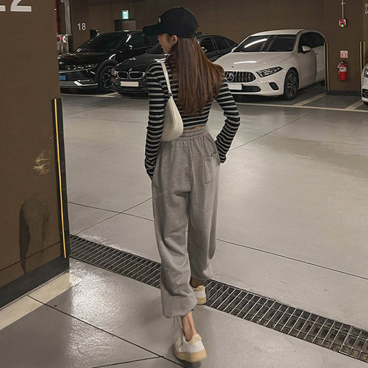 Kvinnors bekväma, vida sweatpants med elastisk midja Mirla-Eva Jonsson