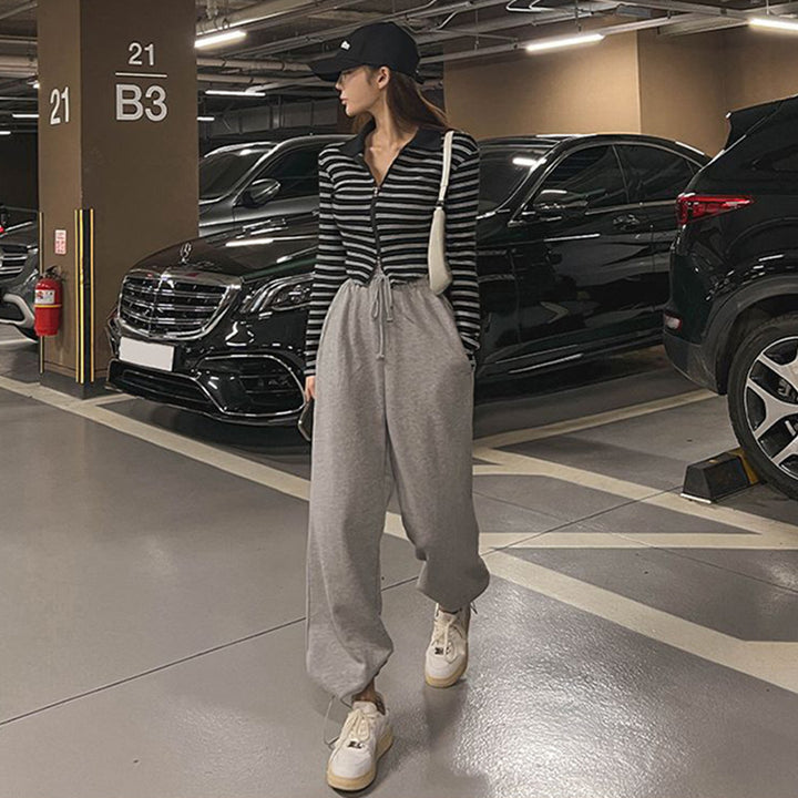 Kvinnors bekväma, vida sweatpants med elastisk midja Mirla-Eva Jonsson