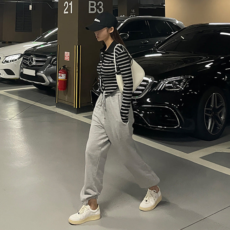 Kvinnors bekväma, vida sweatpants med elastisk midja Mirla-Eva Jonsson