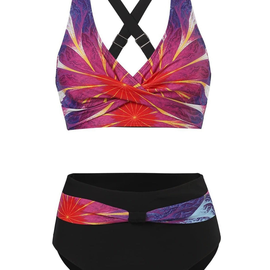 Kvinnors bikinitset med multifunktionellt överdel och hög midjebikini byxa Mirla-Eva Jonsson