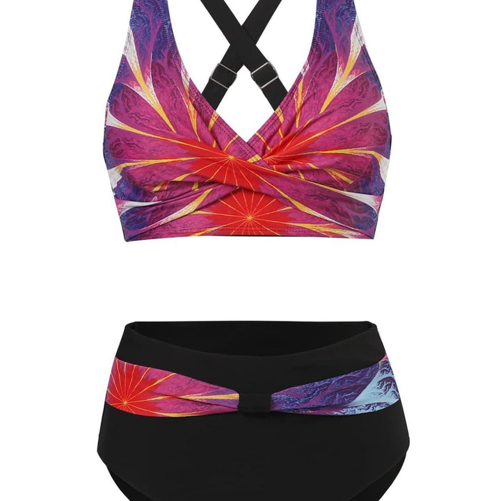 Kvinnors bikinitset med multifunktionellt överdel och hög midjebikini byxa Mirla-Eva Jonsson