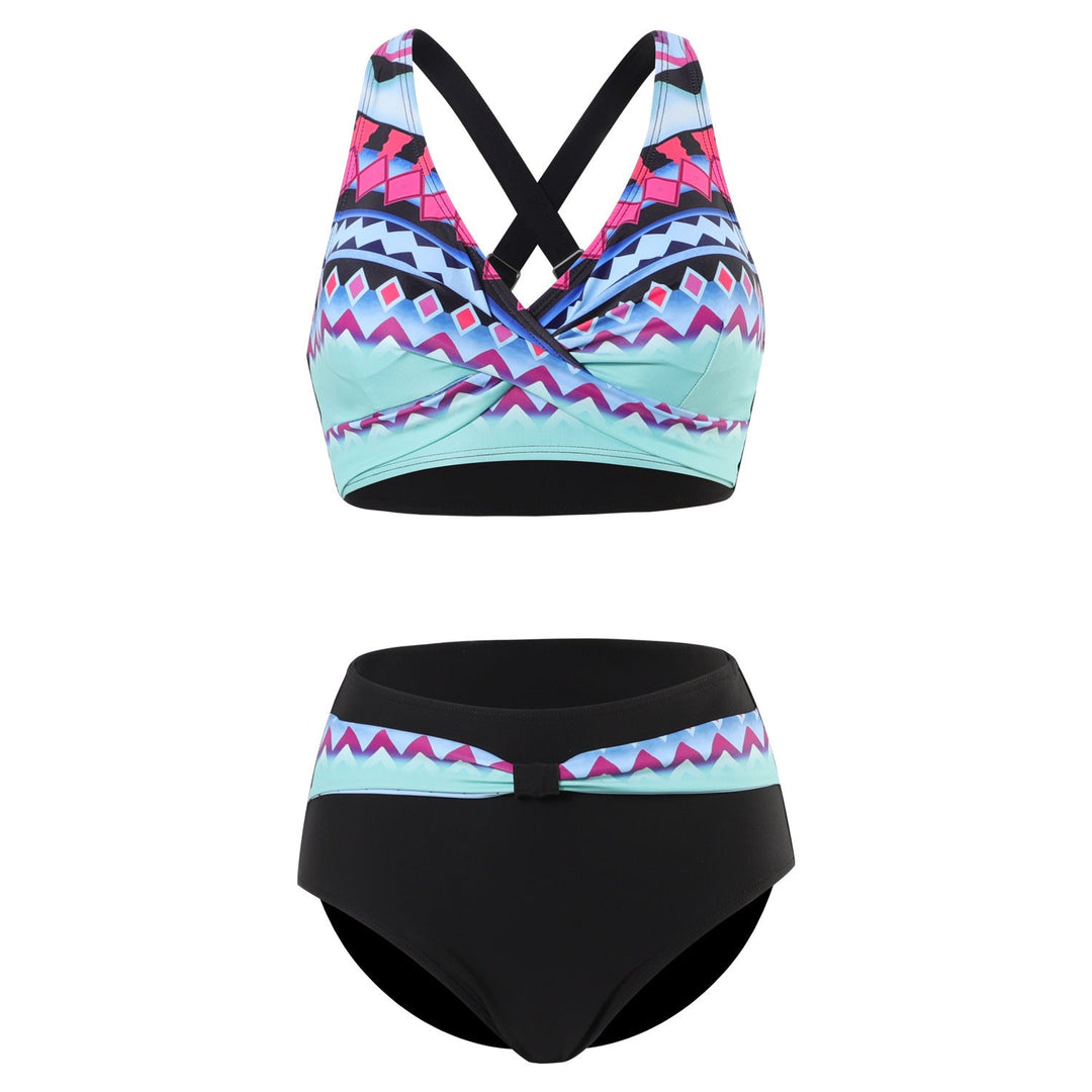 Kvinnors bikinitset med multifunktionellt överdel och hög midjebikini byxa Mirla-Eva Jonsson
