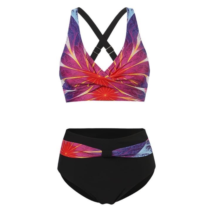 Kvinnors bikinitset med multifunktionellt överdel och hög midjebikini byxa Mirla-Eva Jonsson