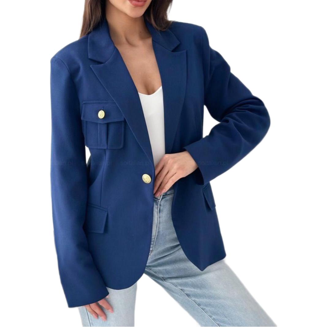 Kvinnors blazer med praktiska fickor och eleganta knappdetaljer Mirla-Eva Jonsson