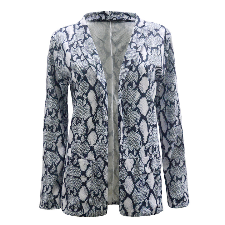 Kvinnors blazer med stiligt ormsmönster och elegant snitt-Eva Jonsson