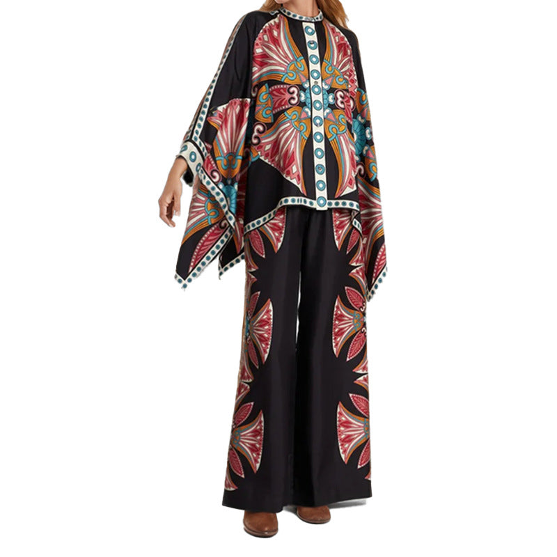 Kvinnors blommig kaftan topp med knappp detaljer Mirla-Eva Jonsson