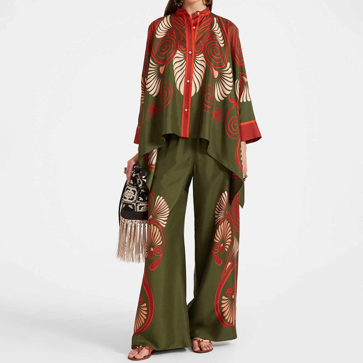 Kvinnors blommig kaftan topp med knappp detaljer Mirla-Eva Jonsson