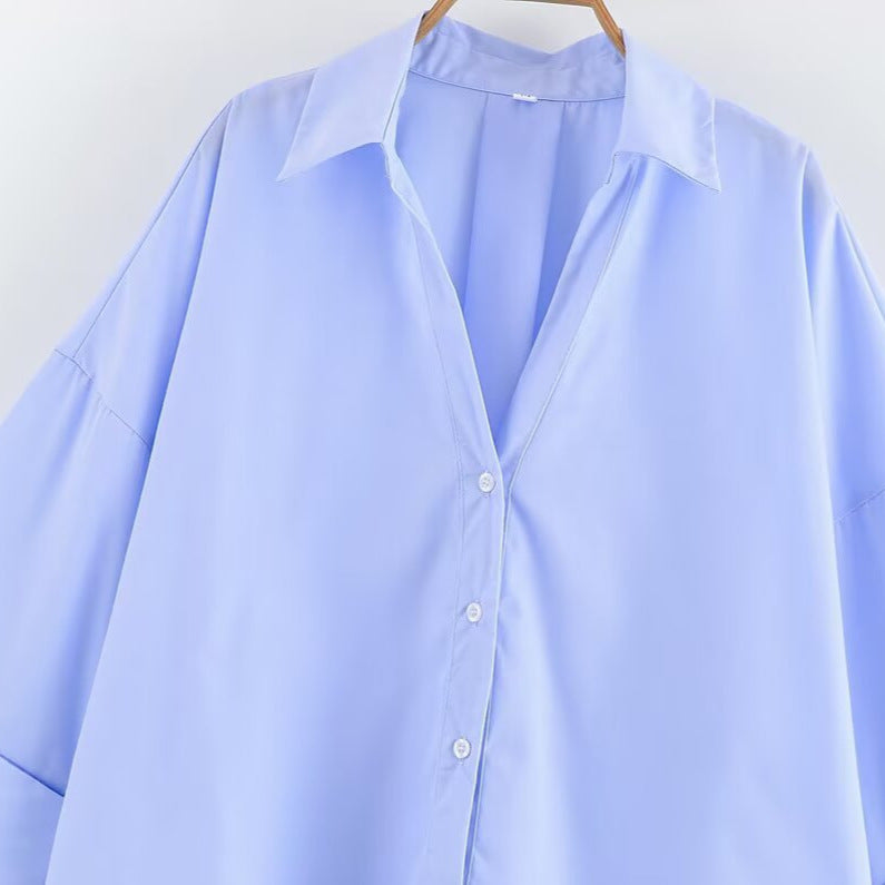 Kvinnors blus med bred passform och eleganta ärmar Mirla-Eva Jonsson