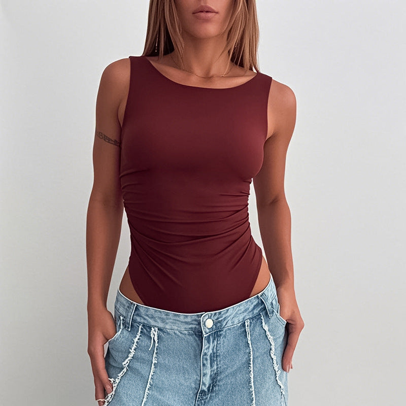 Kvinnors bodysuit med elegant volangdetalj Mirla-Eva Jonsson
