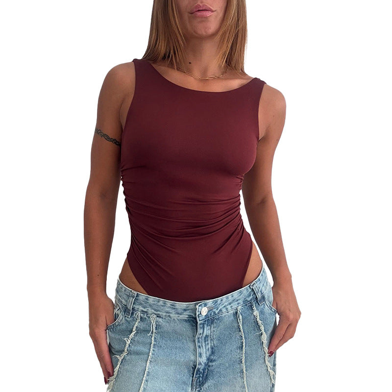 Kvinnors bodysuit med elegant volangdetalj Mirla-Eva Jonsson