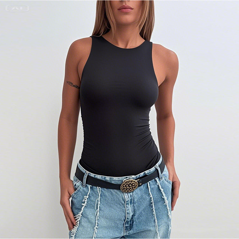 Kvinnors bodysuit med elegant volangdetalj Mirla-Eva Jonsson