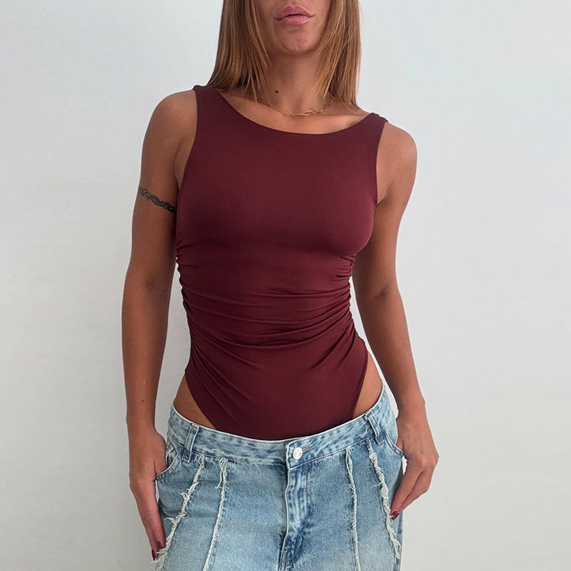 Kvinnors bodysuit med elegant volangdetalj Mirla-Eva Jonsson