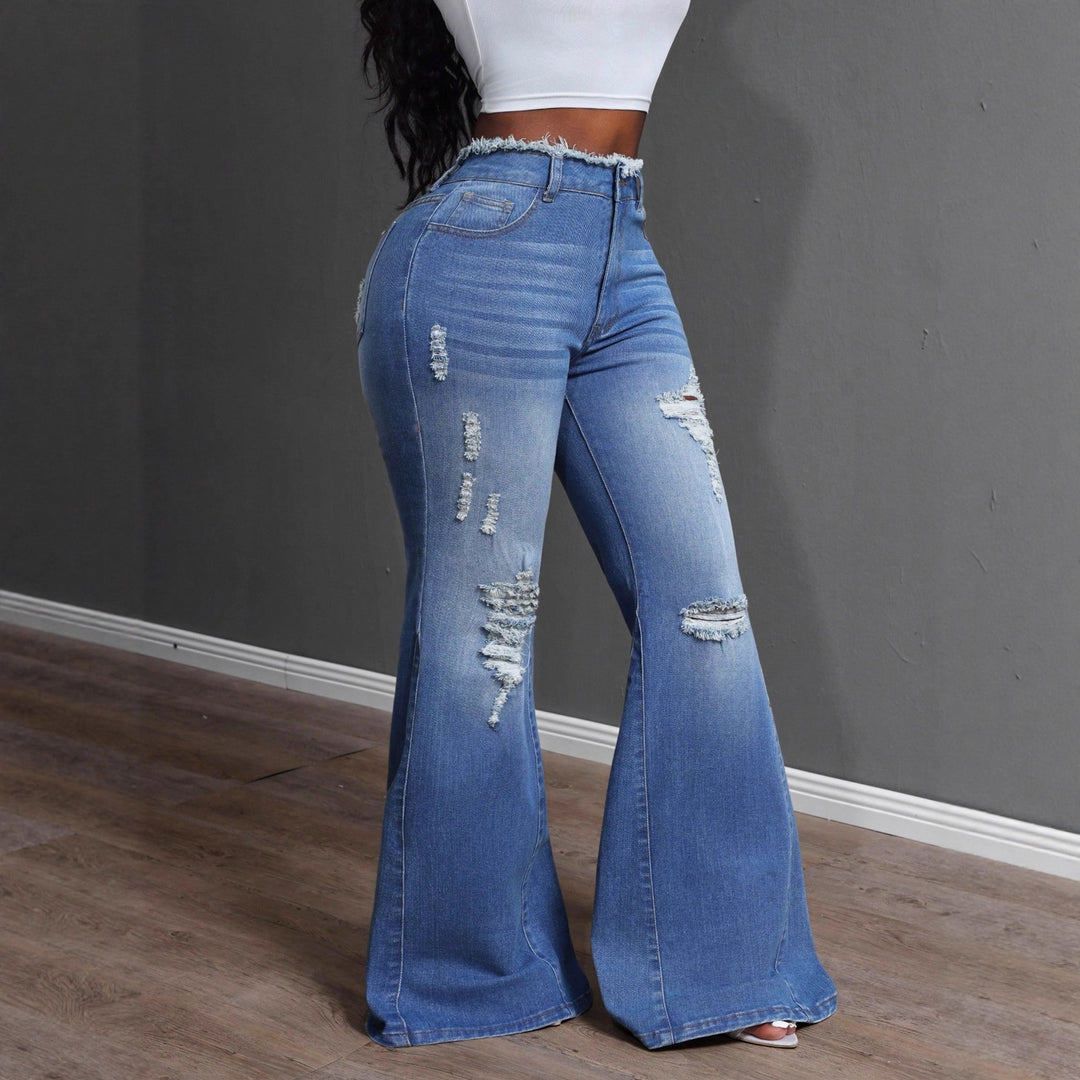 Kvinnors bootcut jeans med fransade detaljer Mirla-Eva Jonsson