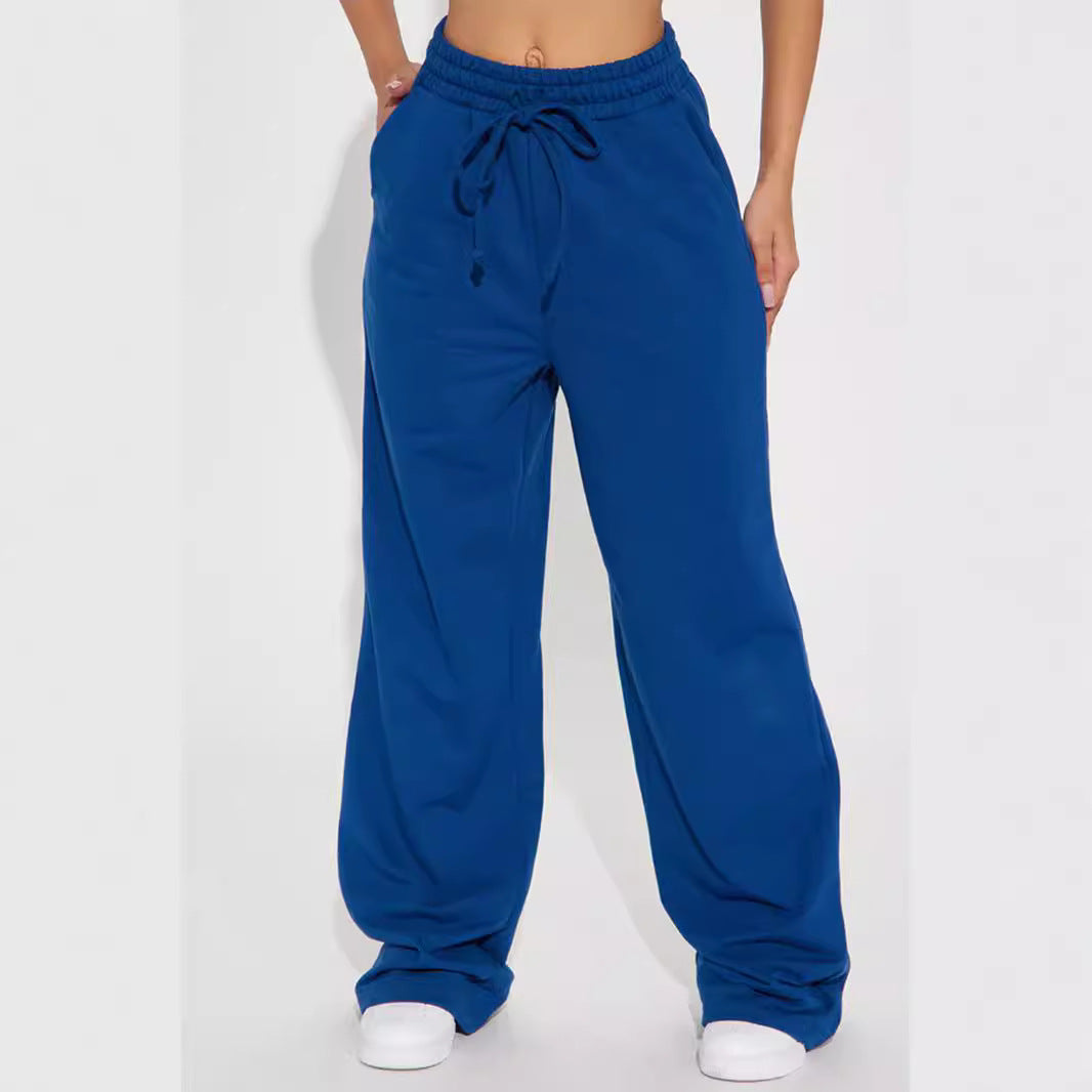 Kvinnors breda sweatpants med elastisk midja och snörning Mirla-Eva Jonsson