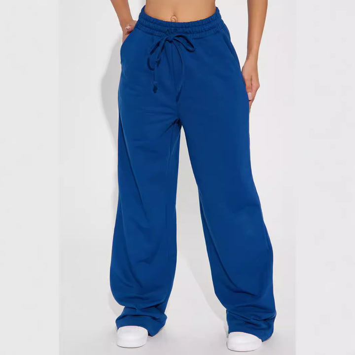Kvinnors breda sweatpants med elastisk midja och snörning Mirla-Eva Jonsson