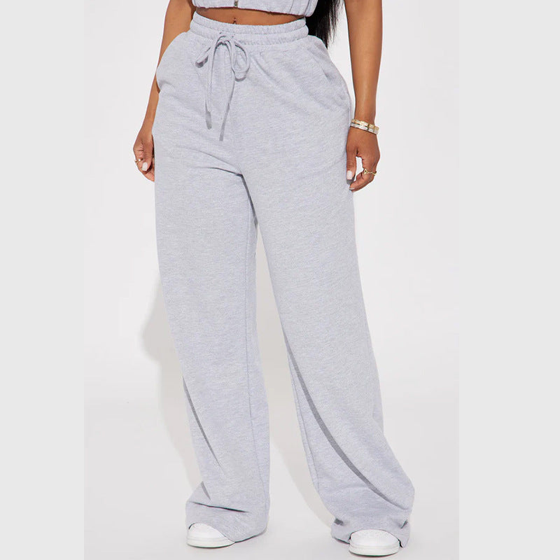 Kvinnors breda sweatpants med elastisk midja och snörning Mirla-Eva Jonsson