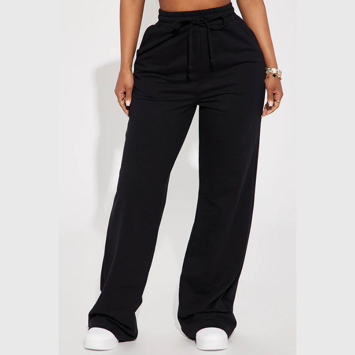 Kvinnors breda sweatpants med elastisk midja och snörning Mirla-Eva Jonsson