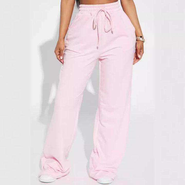 Kvinnors breda sweatpants med elastisk midja och snörning Mirla-Eva Jonsson