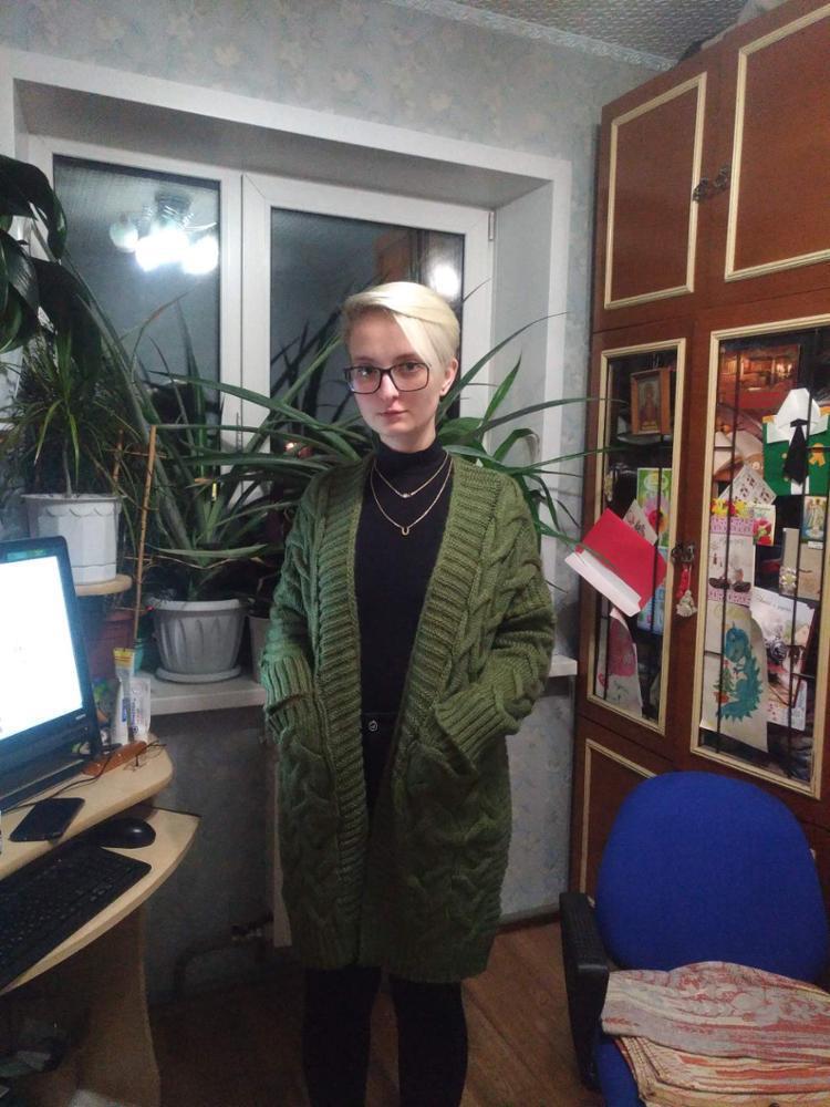 Kvinnors cardigan med långa ärmar och integrerade fickor Mirla-Eva Jonsson