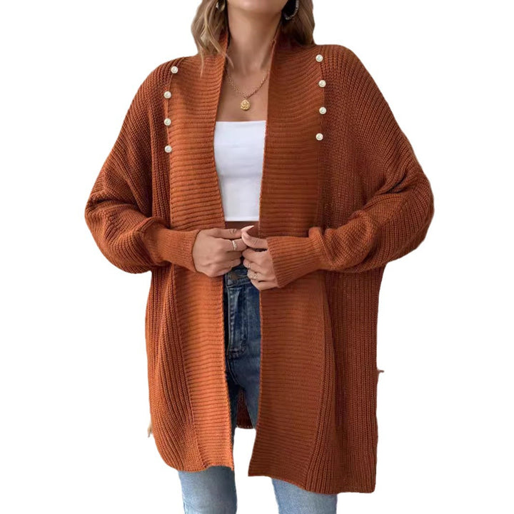Kvinnors cardigan med pärlknappade knappar och elegant design Mirla-Eva Jonsson
