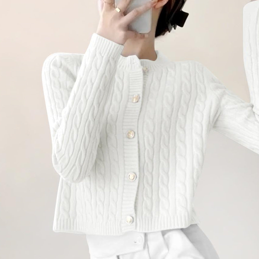Kvinnors cardigan med strukturerad kabeldesign Mirla-Eva Jonsson