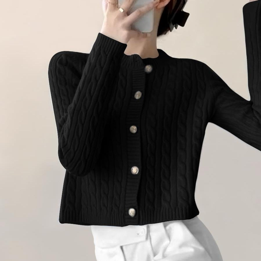 Kvinnors cardigan med strukturerad kabeldesign Mirla-Eva Jonsson