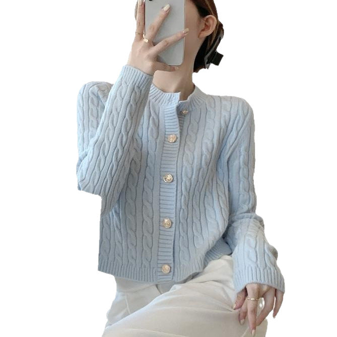 Kvinnors cardigan med strukturerad kabeldesign Mirla-Eva Jonsson