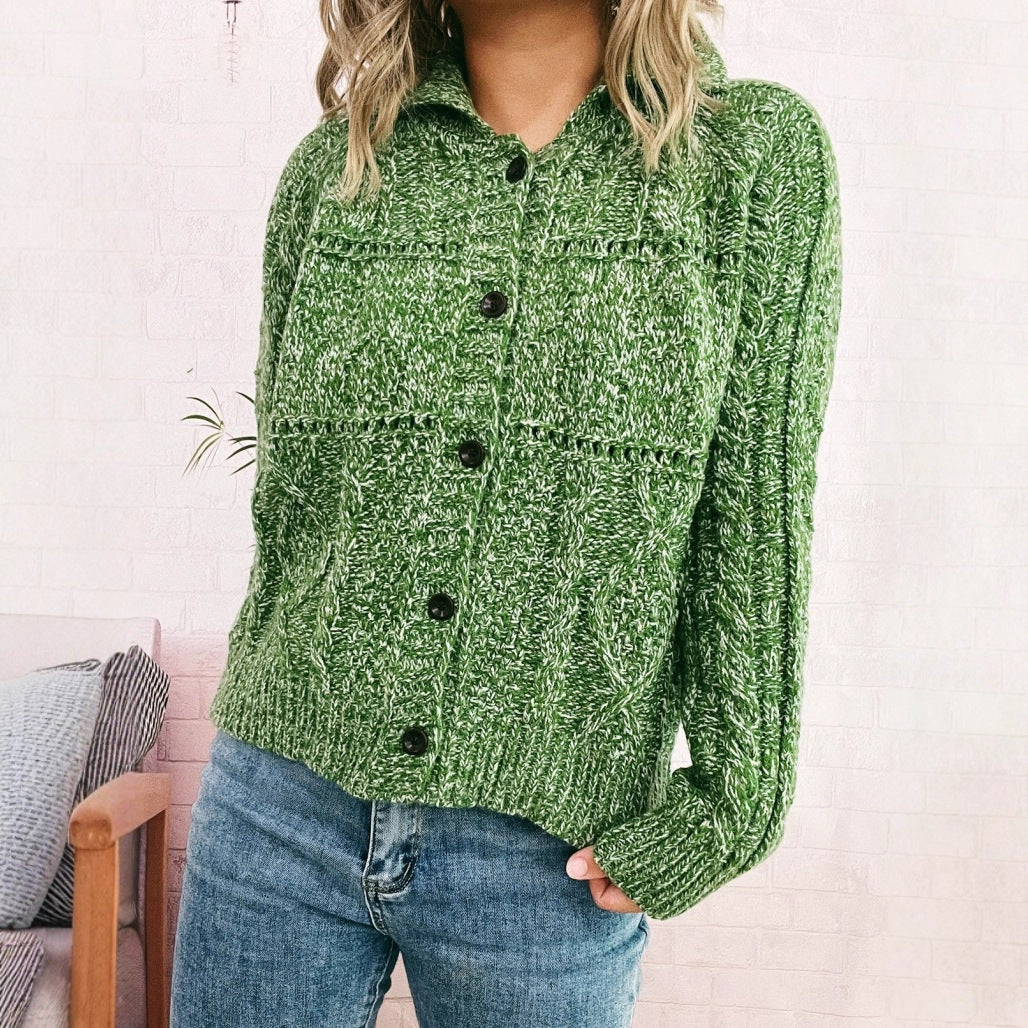 Kvinnors cardigan med texturerad kabeldesign och knappstängning Mirla-Eva Jonsson