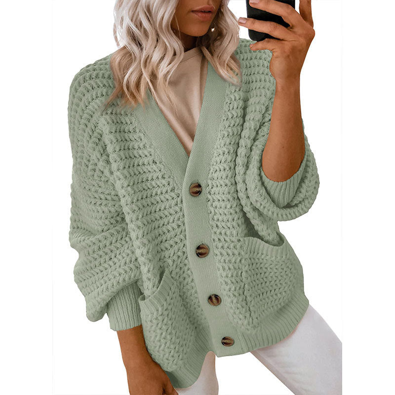 Kvinnors cardigan med tjock textur och knapppdetaljer Mirla-Eva Jonsson