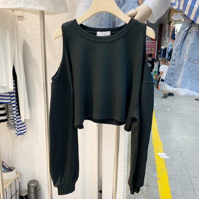 Kvinnors casual cropped topp med lång ärm-Eva Jonsson