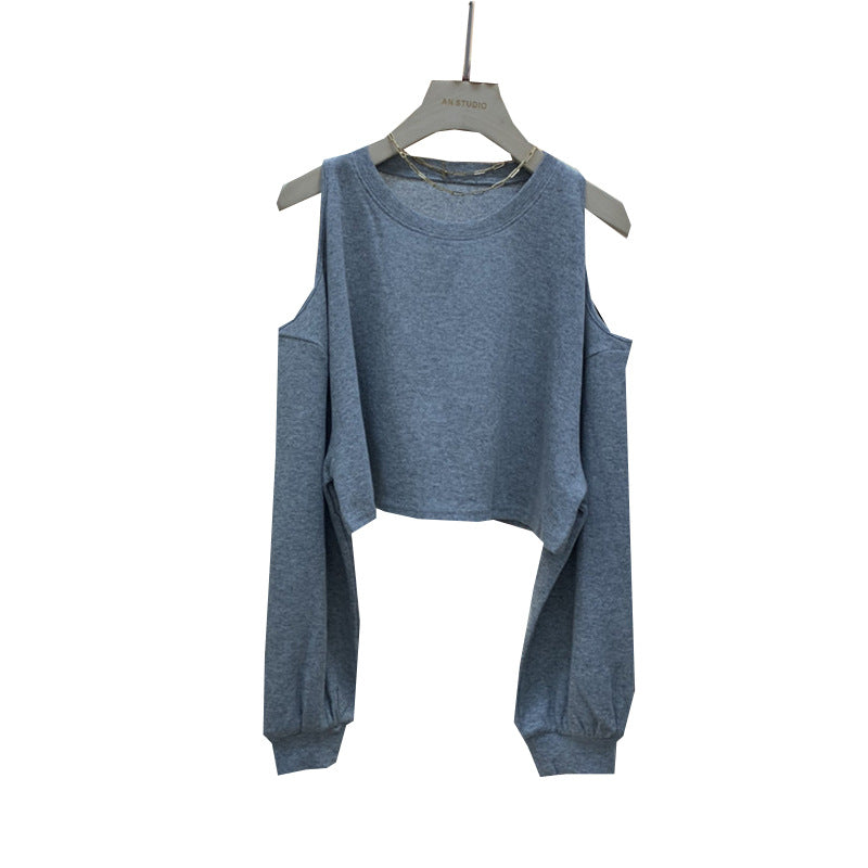 Kvinnors casual cropped topp med lång ärm-Eva Jonsson
