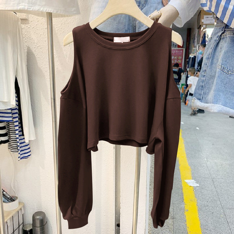 Kvinnors casual cropped topp med lång ärm-Eva Jonsson