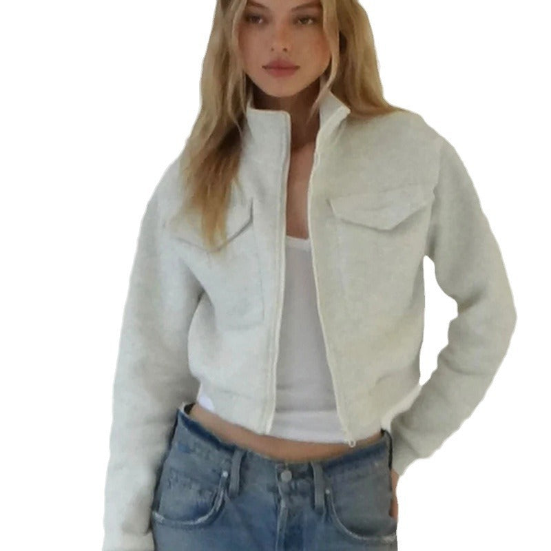 Kvinnors casual kort jacka med fickor Mirla-Eva Jonsson