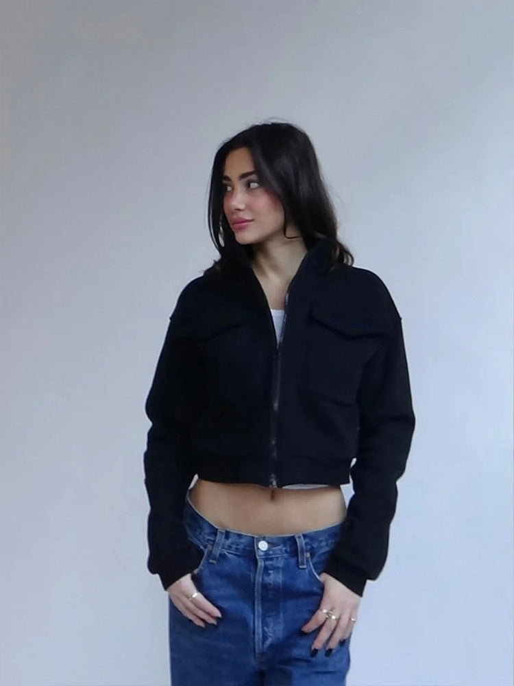 Kvinnors casual kort jacka med fickor Mirla-Eva Jonsson