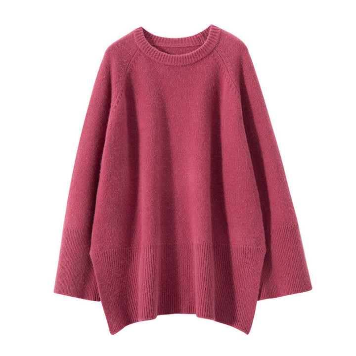 Kvinnors chunky stickad tröja med oversize-design och voluminösa ärmar Mirla-Eva Jonsson