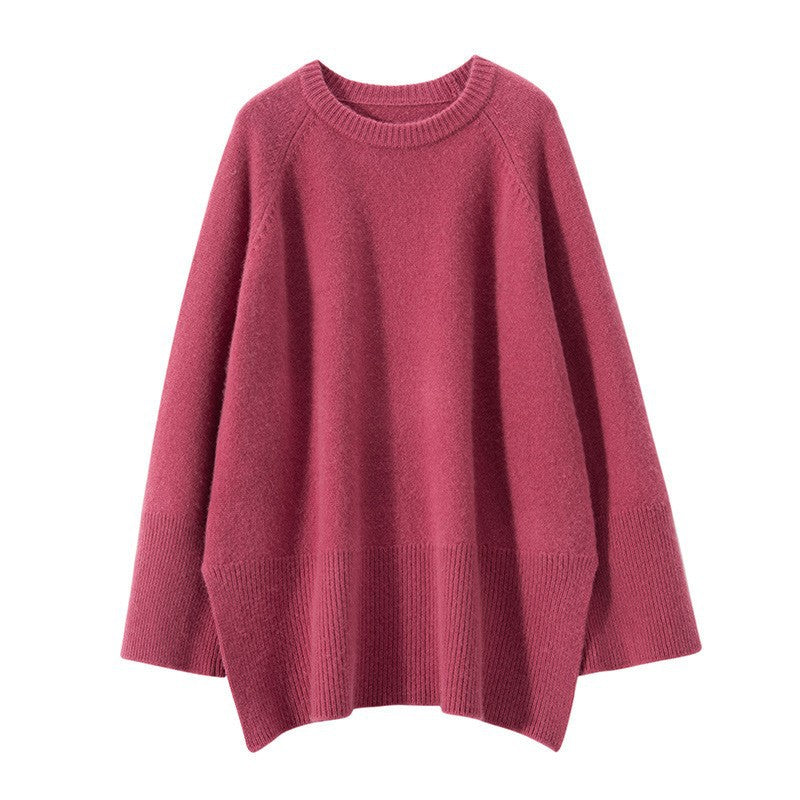 Kvinnors chunky stickad tröja med oversize-design och voluminösa ärmar Mirla-Eva Jonsson